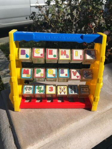 Vintage 1987 Shelcore Spin N'learn Alphabet  Toddler Learning Toy With Handle Gc