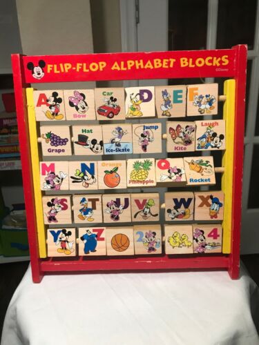 Disney Mickey Mouse Clubhouse Flip Flop Alphabet Blocks Educational Toy 2+